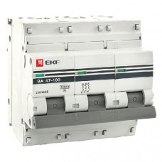 Автоматический выключатель ва 47-100, 3p 100а (c) 10ka proxima ekfs mcb47100-3-100C-pro