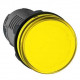 Лампа сигнальная жёлтая встроенный светодиод 22мм 220 в ip40, dc XB7EVMD5LC