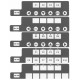 Лист с маркировкой клавиш для панелей xbt r400/410 (10 шт.) XBLYR00