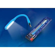 Светильник-фонарь переносной uniel, прорезиненный корпус, tld-541 blue 6 led, питание от usb-порта. -картон, цвет-синий.s UL-00000251
