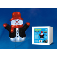 Фигура светодиодная «снеговик», uld-m2730-024/sta white ip20 snowman 24 светодиода, 27x17x30 см, -белый, ip20. 9557
