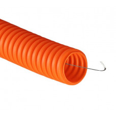 Труба пнд гибкая гофрированная д. 32 мм, легкая с протяжкой, 25 м, оранжевый (25 м) dkc 71932