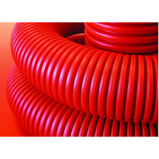Труба гибкая двустенная для кабельной канализации д. 140 мм, красный, в бухте 50 м, без протяжки (50 м) dkc 120914
