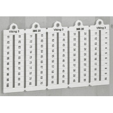 Листы с этикетками для клеммных блоков viking 3, горизонтальный формат, шаг 6 мм, цифры от 1 до 100 (1000 шт.) legrand 39520