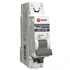 Автоматический выключатель ва 47-63 6ка, 1p 10а (b) ekf proximas mcb4763-6-1-10B-pro