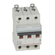 Автоматический выключатель dx3 6000, 3p 50а, тип с, 10 ка, 400 в, 3 модуля (1 шт.) legrands 407864