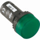 Лампа cl-502g зеленый со встроенным светодиодом 24в ac/dc%s