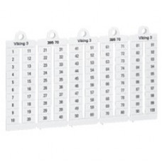 Листы с этикетками для клеммных блоков viking 3, горизонтальный формат, шаг 6 мм, цифры от 1 до 10 (1000 шт.) legrand 39515