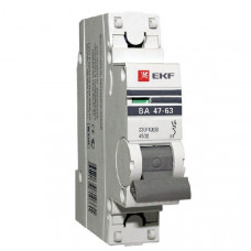 Автоматический выключатель ва 47-63, 1p 63а (c) 4,5ka ekf proxima mcb4763-1-63C-pro
