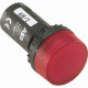 Лампа cl-502r красная со встроенным светодиодом 24в ac/dc%s