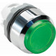 Кнопка mp3-21g зеленая выступающая (только корпус) с подсветкой без фиксацииs