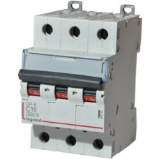 Автоматический выключатель dx3-e 6000 3p 16 а тип c 6 ка 230/400 в~ (1 шт.) legrand 407291