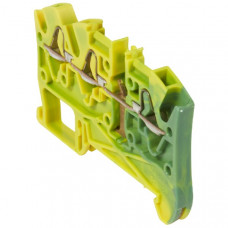 Клемма пружинная viking 3, заземляющая, однополюсная, 3 проводника, шаг 6 мм, желто - зеленый (30 шт.) legrands 37211
