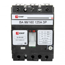 Автоматический выключатель ва-99 160 3p 125а 35ка ekfs mccb99-160-125