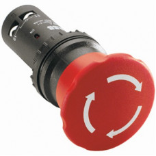 Кнопка ce4t-10r-02 аварийного останова с фиксацией 2нз отпускани е поворотом 40мм 1SFA619550R1051