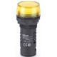 Лампа комм. adds ?22 мм led желтый 220в ac/dc лк-22 dekraft 25120DEK
