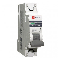 Автоматический выключатель ва 47-63, 1p 16а (в) 4,5ka ekf proxima mcb4763-1-16В-pro