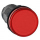 Сигнальная лампа красная встроенный светодиод 22мм 24 в ip40, ac/dcs
