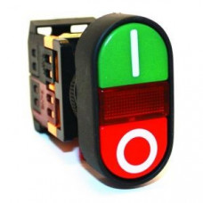 Кнопка управления lay5-bw8465 i-o сдвоенная с подсветкой (20шт) иэк BBD40-BW-K51