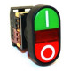 Кнопка управления lay5-bw8465 i-o сдвоенная с подсветкой (20шт) иэк