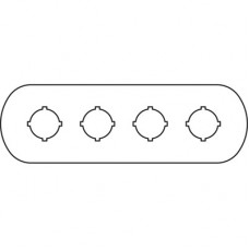 Шильдик ma6-1004 (4 места) для пластикового кнопочного постаs 1SFA611930R1004
