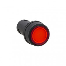 Кнопка sw2c-10d с подсветкой красная no 24в ekf sw2c-md-r-24