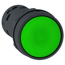 Кнопка 22мм зеленая с фиксацией но + нз XB7NH35