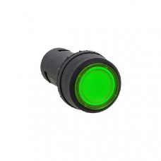Кнопка sw2c-10d с подсветкой зеленая no 24в ekf sw2c-md-g-24