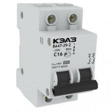 Автоматический выключатель модульный ва47-29 2p 10а тип с ухл3 (6 шт.) кэазs 141592