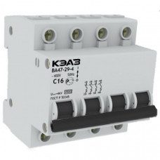 Автоматический выключатель модульный ва47-29 4p 63а тип с 4,5 ка ухл3 (3 шт.) кэаз скидка 57%%s 141628