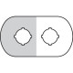 Шильдик ma6-1006 (2 места (1 желт)) для пластикового кнопочногопоста