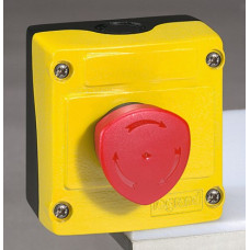 Кнопочный пост управления в сборе с 1 кнопкой, кнопка для авар. откл. с гриб. головкой + контакт н.з.osmoz 24212