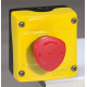 Кнопочный пост управления в сборе с 1 кнопкой, кнопка для авар. откл. с гриб. головкой + контакт н.з.osmoz