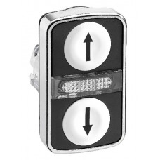 Головка металическая двойной кнопки с подсветкой встроенной led ZB4BW7A1714