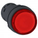 Кнопка красная с подсветкой пружинный возврат.1но