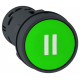 Кнопка 22мм зеленая с возвратом 2но ii
