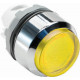 Кнопка mp3-21y желтая выступающая (только корпус) с подсветкой б ез фиксации