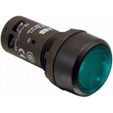 Кнопка с подсветкой cp1-12g-10 зеленая 110-130в ac/dc с плоской клавишей без фиксации 1но 1SFA619100R1212