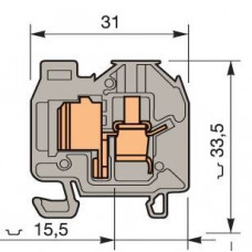 Dr4/8.p.ado клемма ado 4мм.кв. земля 1SNA299632R0500