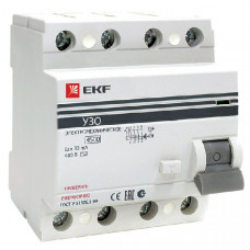 Устройство защитного отключения узо вд-100 4p 80а/30ма ekf proximas elcb-4-80-30-em-pro