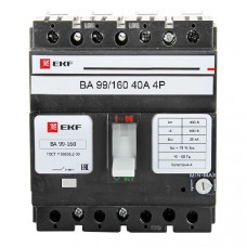Автоматический выключатель ва-99 160/40а 4p 35ка ekfs mccb99-160-40-4P