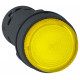Кнопка 22мм 230в желтая с подсветкой