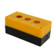 Корпус кп103 пластиковый 3 кнопки желтый (5шт) ekf