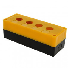 Корпус кп104 пластиковый 4 кнопки желтый (5шт) ekf cpb-104-o