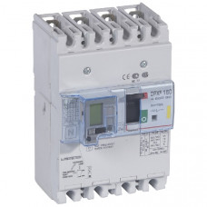 Автоматический выключатель dpx3 160, 4p 16 а, термомагнитный расцепитель, с дифференцальной защитой, 16 ка, 400 в (1 шт.) legrand 420030