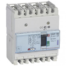 Автоматический выключатель dpx3 160, 4p 100 а, термомагнитный расцепитель, 50 ка, 400 в (1 шт.) legrand 420135