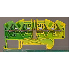 Клемма пружинная viking 3, заземляющая, однополюсная, 4 проводника, шаг 5 мм, желто - зеленый (40 шт.) legrand 37212