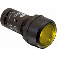 Кнопка с подсветкой cp2-11y-10 желтая 24в ac/dc с плоской клавишей с фиксацией 1но 1SFA619101R1113