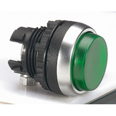Головка с пружинным возвратом д. 22.3 мм, osmoz для комплектации, с подсветкой, с выступающим толкателем, зеленый (1 шт.) legrand 24012