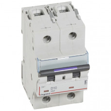 Автоматический выключатель dx3 2p 10 а, тип d, 50 ка (1 шт.) legrand 410199